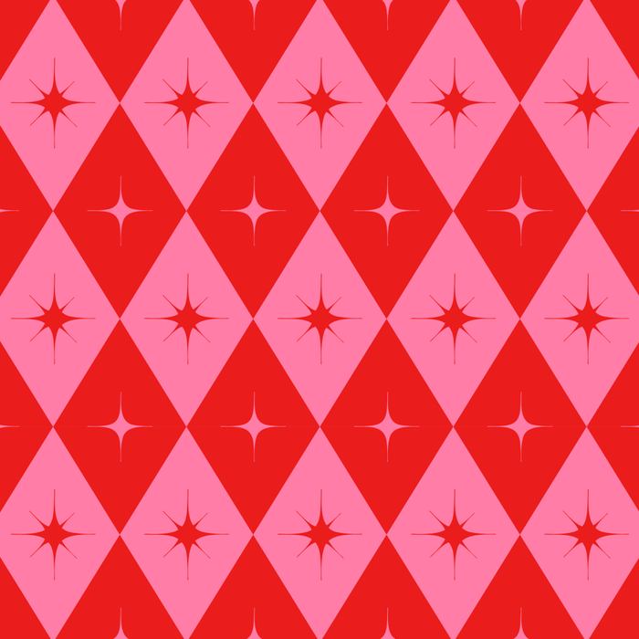 Diamonds with Sparkles geometric pattern pink and red  Coffee Mug Gallery Image 2