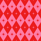 Diamonds with Sparkles geometric pattern pink and red  Coffee Mug Gallery Image 2