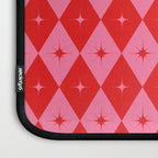 Diamonds with Sparkles geometric pattern pink and red  Laptop Sleeve Gallery Image 3