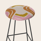 Retro Rainbow Geo - Mid Century Modern Arc Stool Gallery Image 2