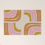 Retro Rainbow Geo - Mid Century Modern Arc Welcome Mat Gallery Image 1