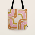 Retro Rainbow Geo - Mid Century Modern Arc Tote Bag Gallery Image 1