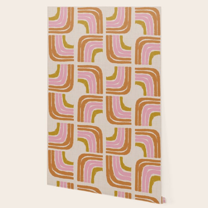 Retro Rainbow Geo - Mid Century Modern Arc Wallpaper Gallery Image 2