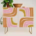 Retro Rainbow Geo - Mid Century Modern Arc Credenza Gallery Image 1