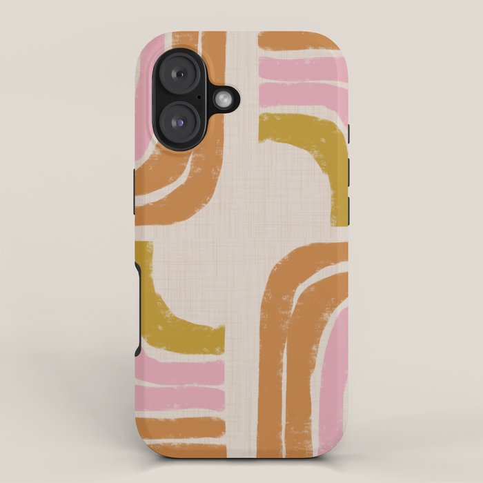 Retro Rainbow Geo - Mid Century Modern Arc iPhone Case Gallery Image 1