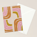 Retro Rainbow Geo - Mid Century Modern Arc Stationery Card Gallery Image 2