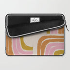 Retro Rainbow Geo - Mid Century Modern Arc Laptop Sleeve Gallery Image 2