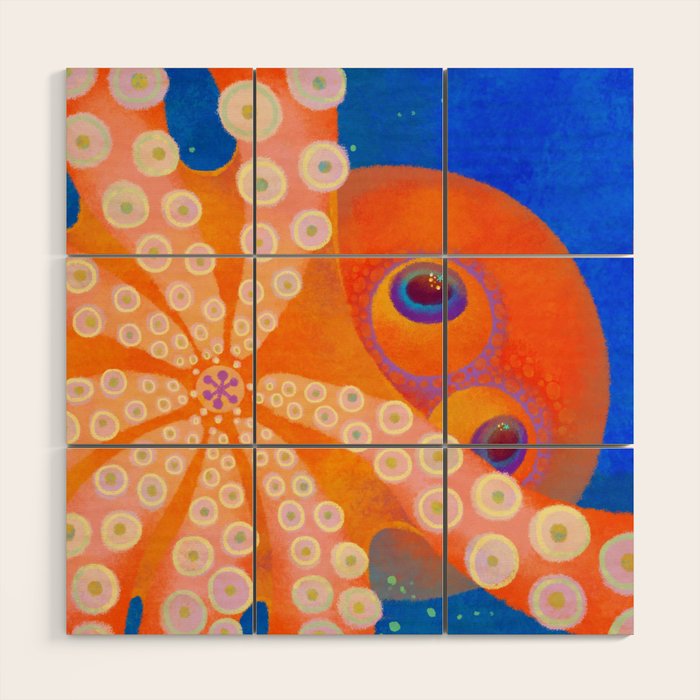 Hypnosis Octopus Wood Wall Art Gallery Image 1