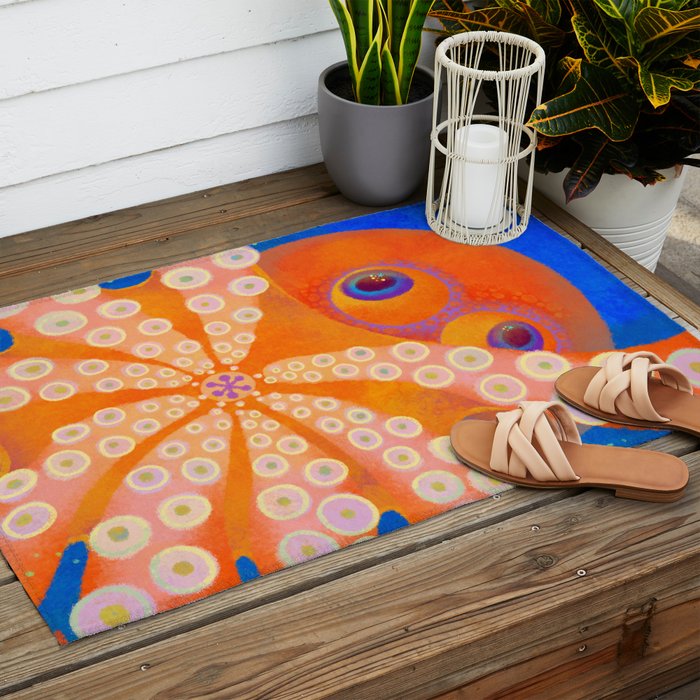 Hypnosis Octopus Outdoor Rug Gallery Image 2