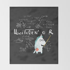 Unicorn = real Throw Blanket Gallery Image 2