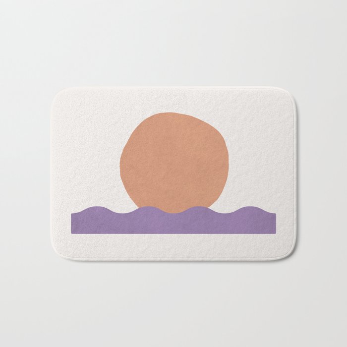 Sunset Wave - Abstract Painting Bath Mat Gallery Image 1