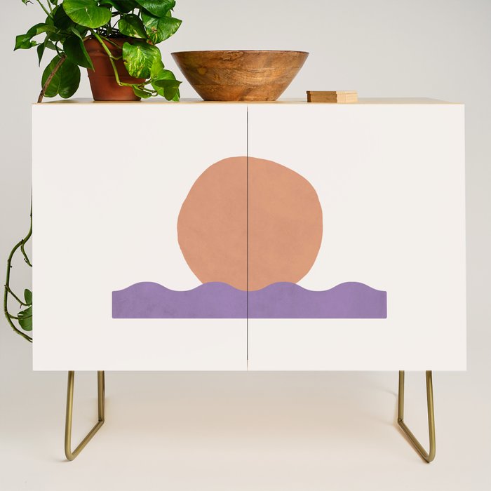Sunset Wave - Abstract Painting Credenza Gallery Image 1
