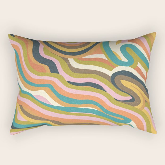 Rainbow Marble Rectangular Pillow Gallery Image 2