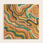 Rainbow Marble Wood Wall Art Gallery Image 1