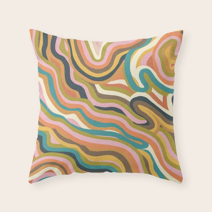 Rainbow Marble Throw Pillow Gallery Image 6