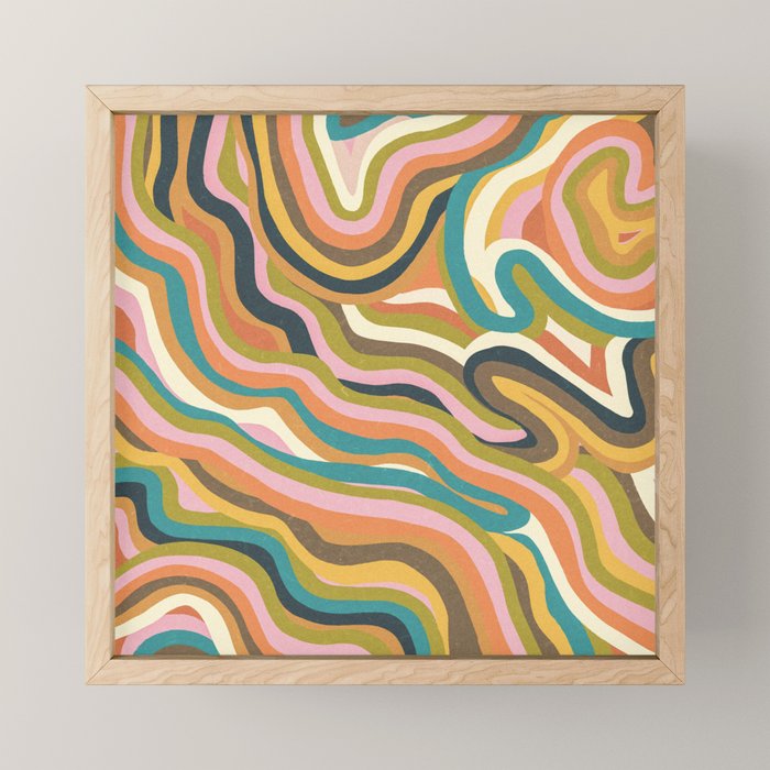 Rainbow Marble Mini Art Print Gallery Image 1