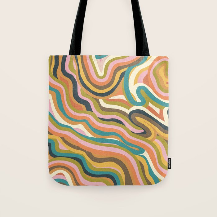 Rainbow Marble Tote Bag Gallery Image 1