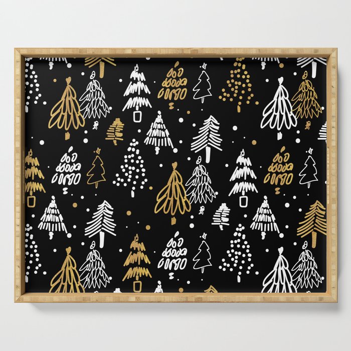 Christmas Tree Pattern Serving Tray Gallery Image 1