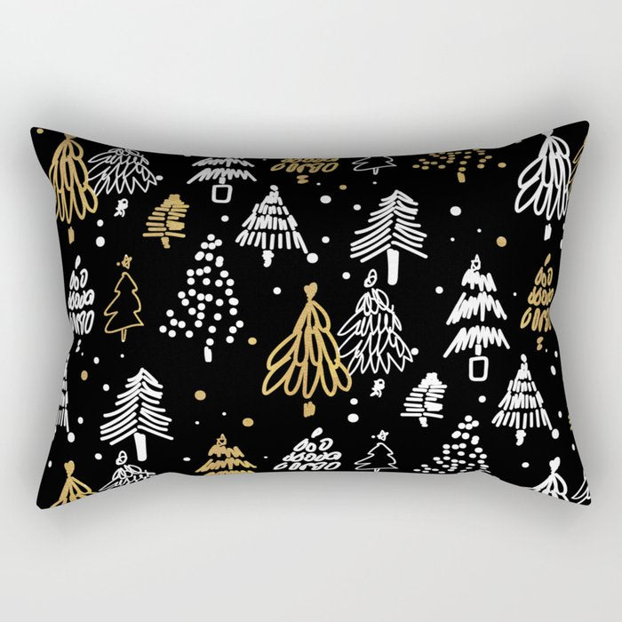 Christmas Tree Pattern Rectangular Pillow Gallery Image 1