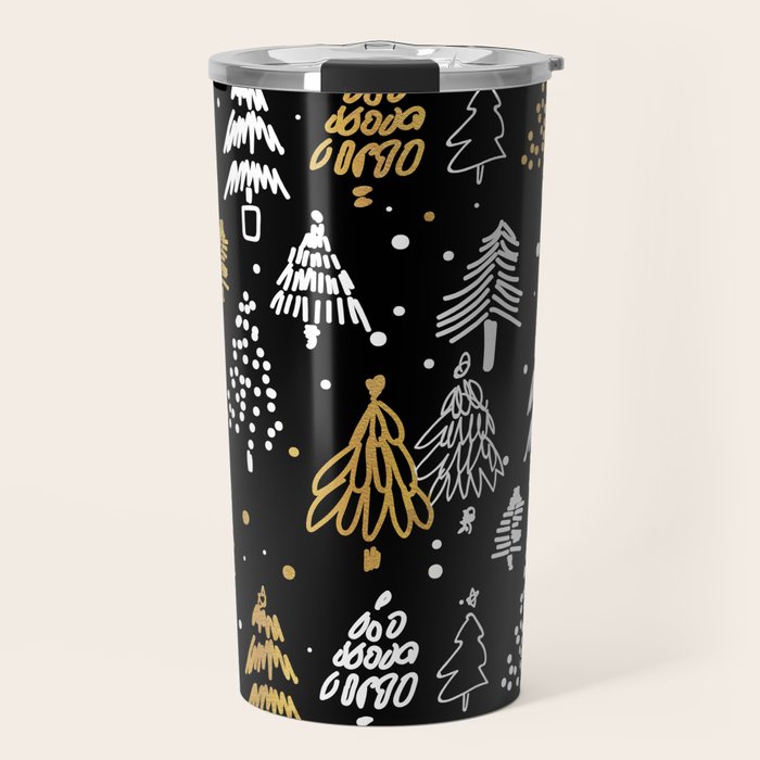 Christmas Tree Pattern Travel Mug Gallery Image 1