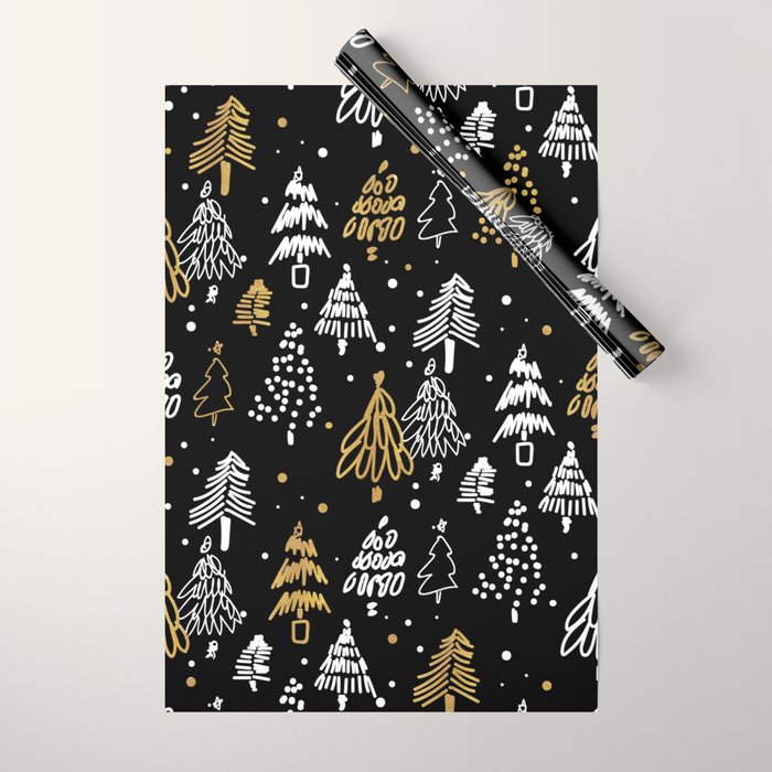 Christmas Tree Pattern Wrapping Paper Gallery Image 1
