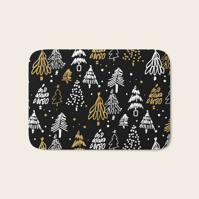 Christmas Tree Pattern Bath Mat Gallery Image 1