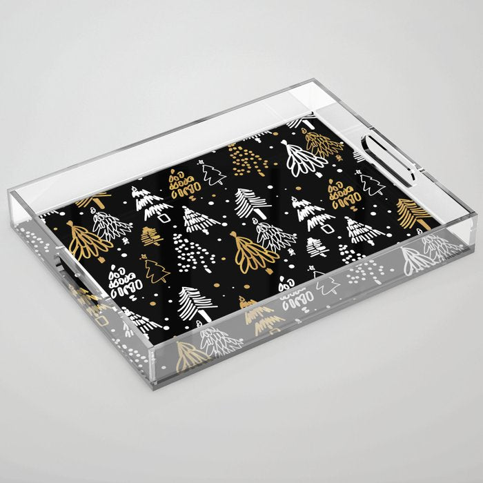 Christmas Tree Pattern Acrylic Tray Gallery Image 1