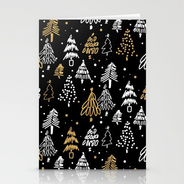 Christmas Tree Pattern Stationery Card Gallery Image 1