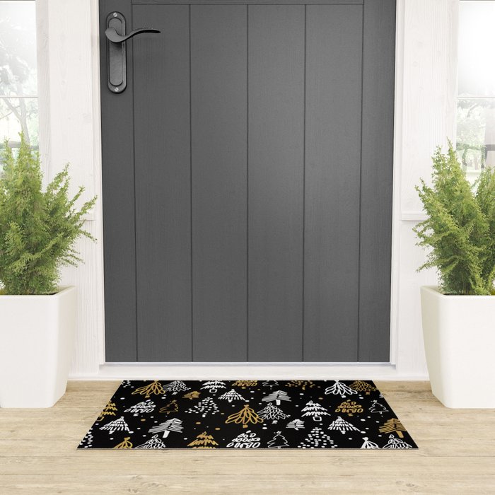 Christmas Tree Pattern Welcome Mat Gallery Image 3