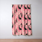 Jackalope - pink and black Window Curtain Gallery Image 3