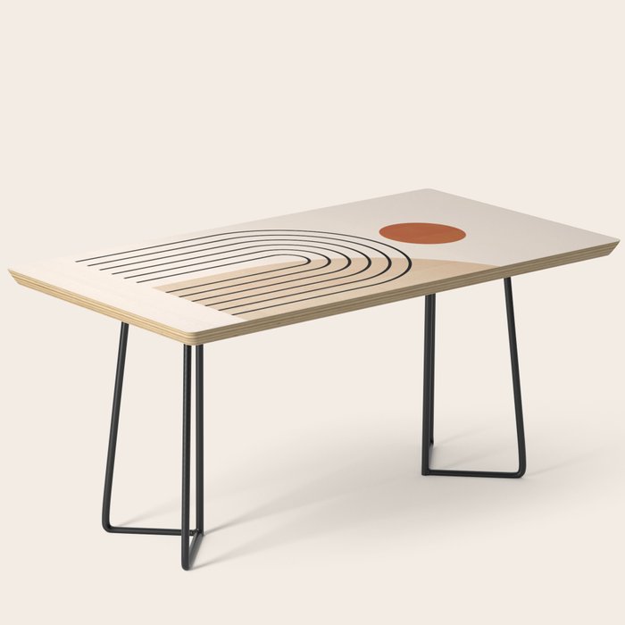 Abstraction_NEW_SUN_DAWN_MOUNTAINS_LINE_POP_ART_008B Coffee Table Gallery Image 1