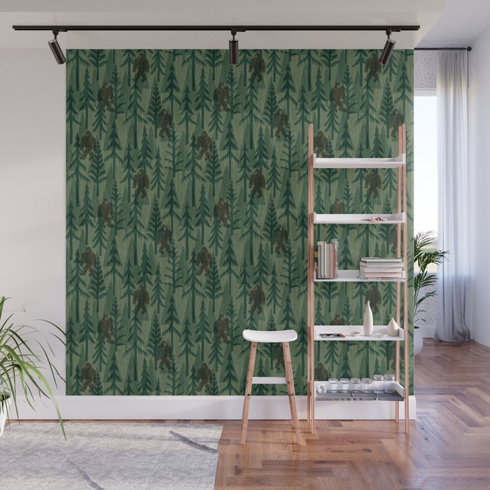 Subtle Sasquatch - Forest  Wall Mural Gallery Image 1