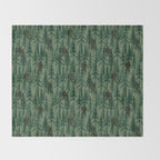 Subtle Sasquatch - Forest  Throw Blanket Gallery Image 2