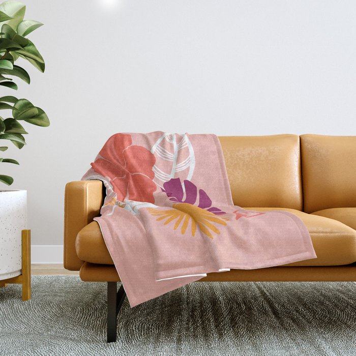 aloha, print Throw Blanket Gallery Image 1