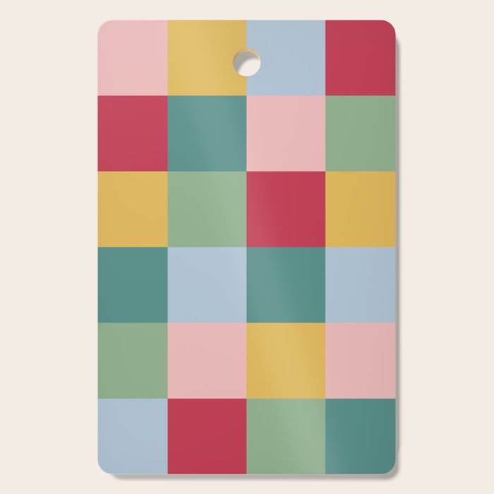 Bold Colorful Checks Pattern - Large XXII Cutting Board Gallery Image 1
