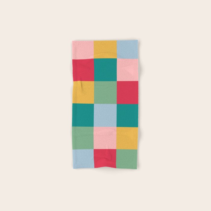 Bold Colorful Checks Pattern - Large XXII Bath Towel Gallery Image 1