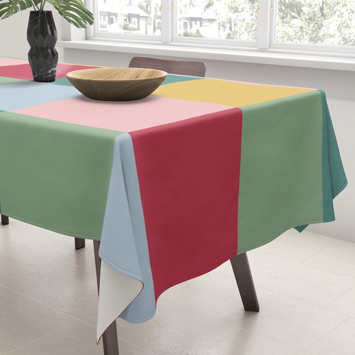 Bold Colorful Checks Pattern - Large XXII Tablecloth Gallery Image 3