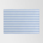 Baby Blue Cottage Stripes Pattern Rug Gallery Image 2