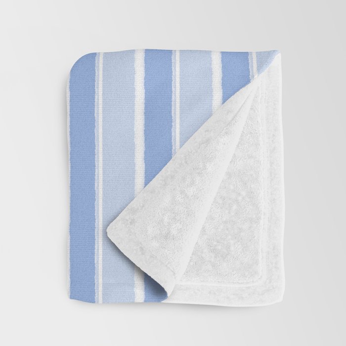 Baby Blue Cottage Stripes Pattern Throw Blanket Gallery Image 3