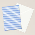 Baby Blue Cottage Stripes Pattern Stationery Card Gallery Image 2
