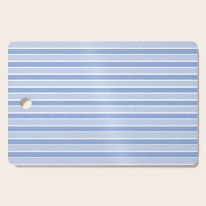 Baby Blue Cottage Stripes Pattern Cutting Board Gallery Image 1