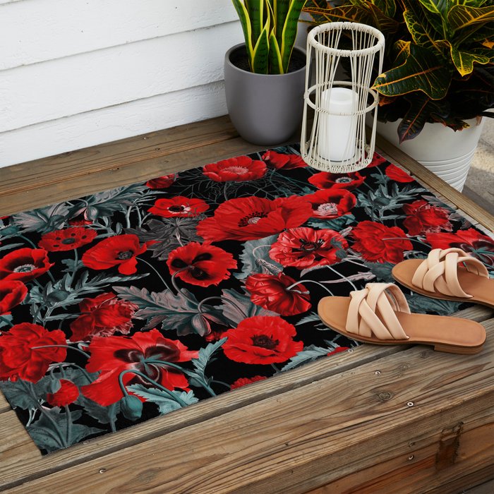 Poppy Garden Outdoor Rug Gallery Image 2