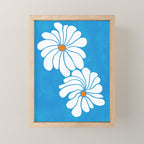 daisy 1967, denim blue Mini Art Print Gallery Image 1
