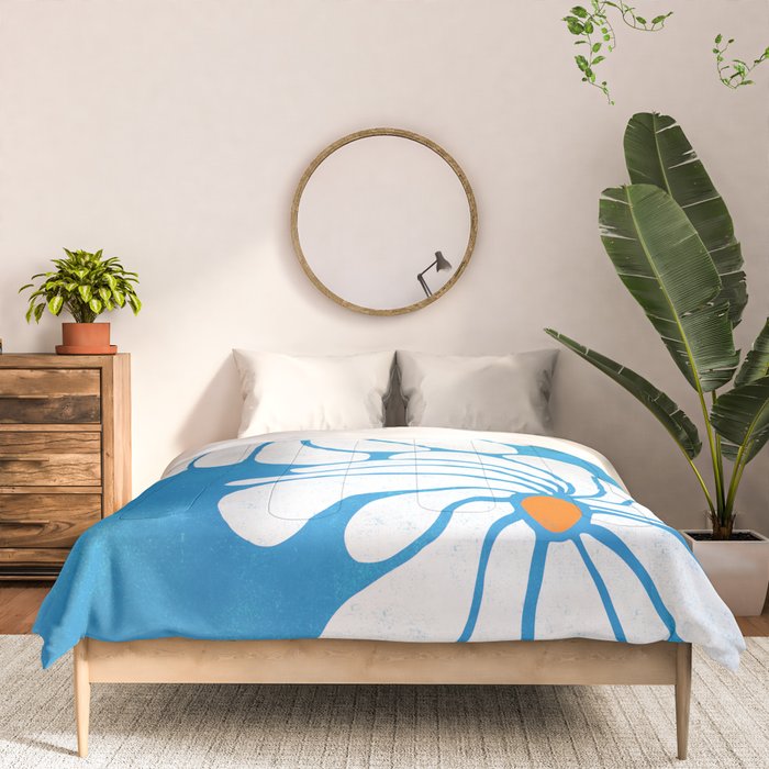 daisy 1967, denim blue Comforter Gallery Image 3