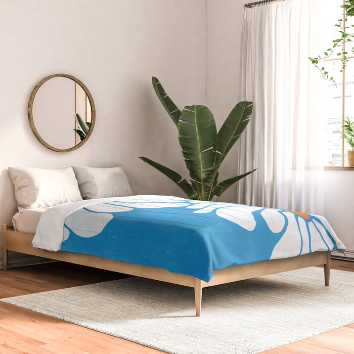 daisy 1967, denim blue Comforter Gallery Image 2