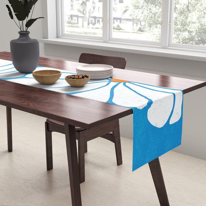 daisy 1967, denim blue Table Runner Gallery Image 2