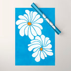 daisy 1967, denim blue Wrapping Paper Gallery Image 1