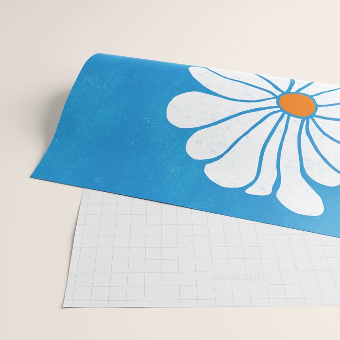 daisy 1967, denim blue Wrapping Paper Gallery Image 2