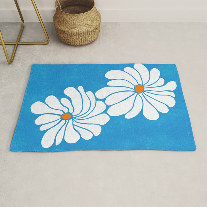 daisy 1967, denim blue Rug Gallery Image 1