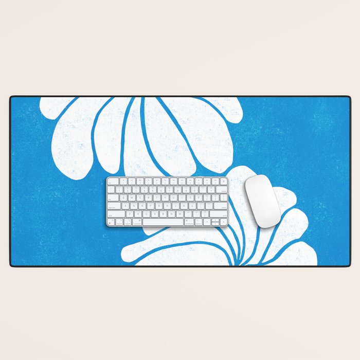 daisy 1967, denim blue Desk Mat Gallery Image 1